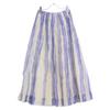 Ebure Blue X White Silk Flared Long Skirt Skirt 36 blue/whiteUsed