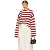 Comfortable Versatile Fashion High Neck Knitted Sweater Female Fall and Winter Loose Striped Long-sleeved Knit Sweater Sweater Coat Female