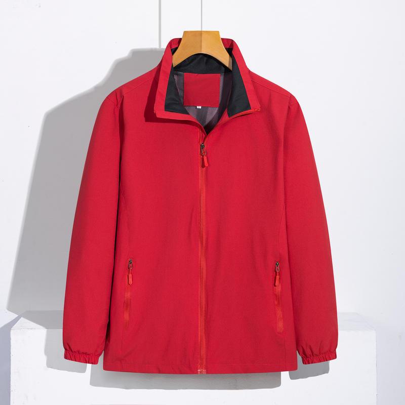 

Легкая ветровка с вышивкой логотипа на заказ XXXL красный