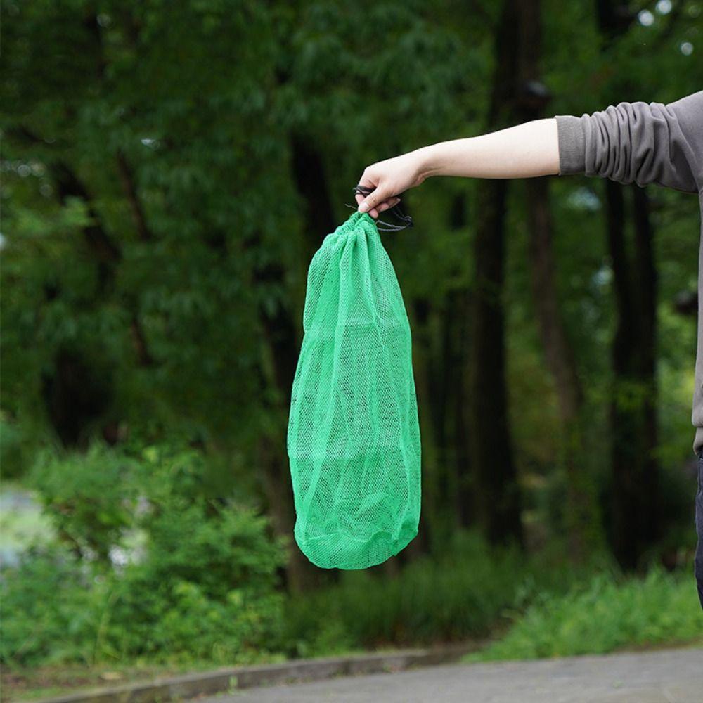 Nylon Green Fish Cage Foldable Thread Collapsible Fish Cage Lightweight Fishing Net Bag  Fishing