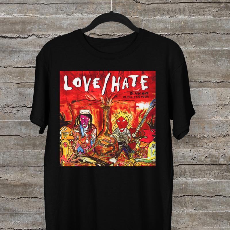 Love Hate groupe noir dans la chambre rouge album t-shirt coton S