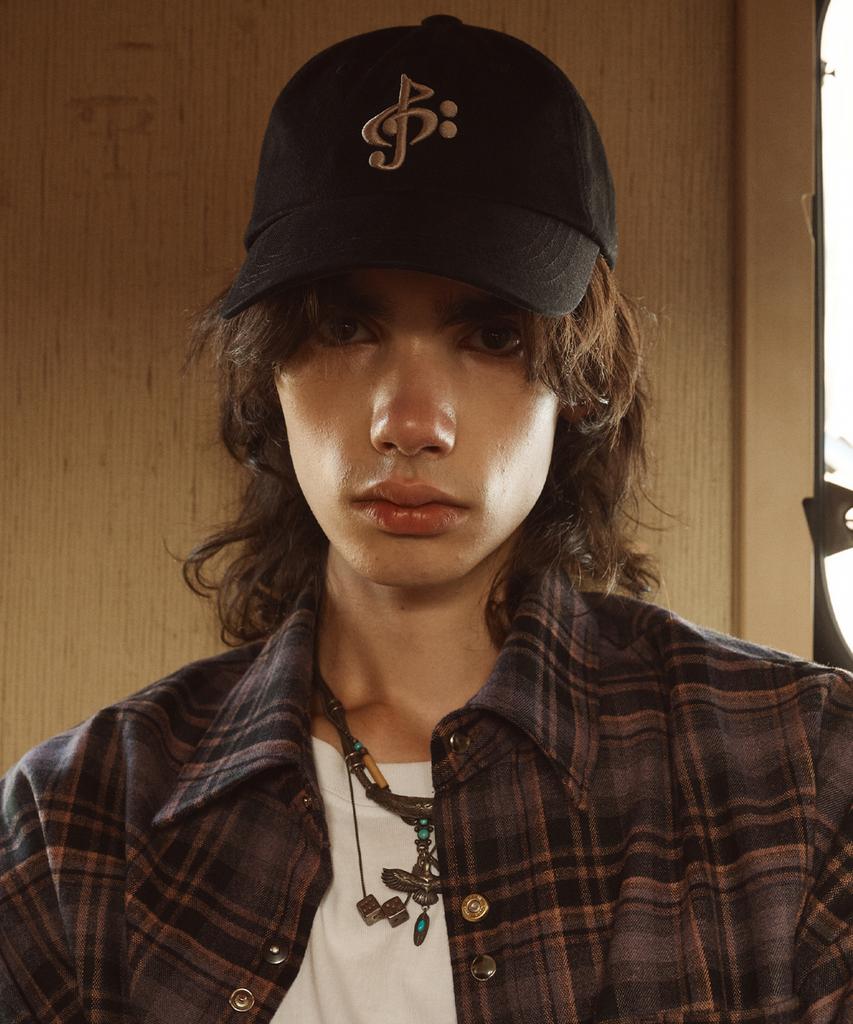 2113 STUDIO Music Note Logo Ball Cap Black