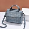 IELGY Unique Stone Pattern One-Shoulder Fashion Retro Large-Capacity Handbag