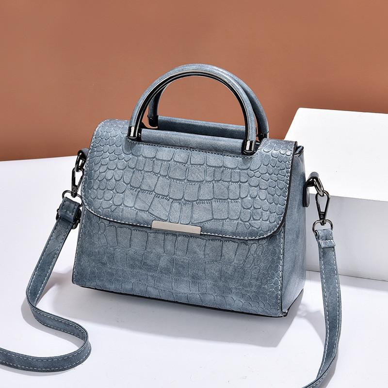IELGY Unique Stone Pattern One-Shoulder Fashion Retro Large-Capacity Handbag
