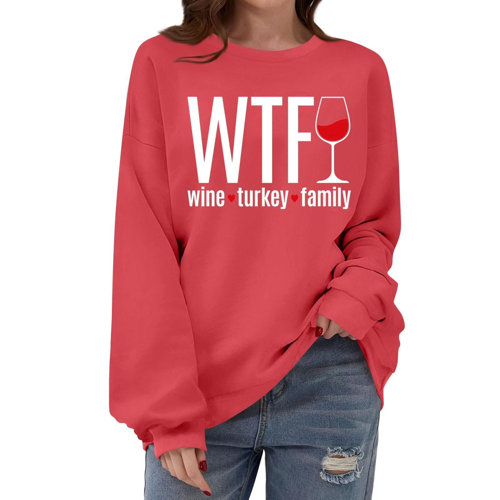 

Женская толстовка с круглым вырезом и длинными рукавами, с принтом ко Дню благодарения XL арбуз красный