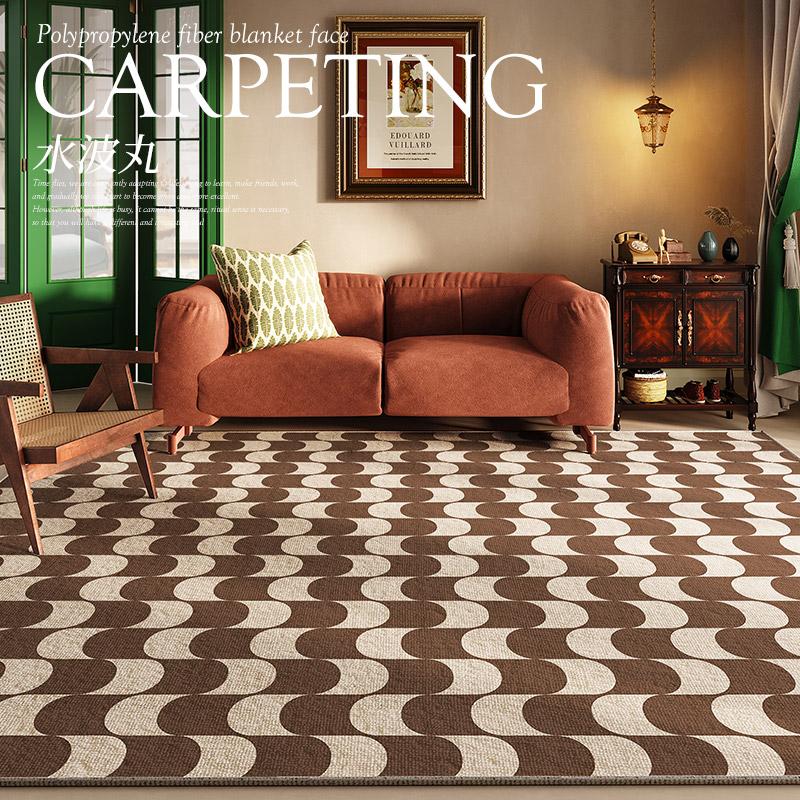 French Retro Living Room Decoration Carpets Thicken Bedside Rugs for Bedroom Large Area Home Non-slip Mat Washable Lounge Rug