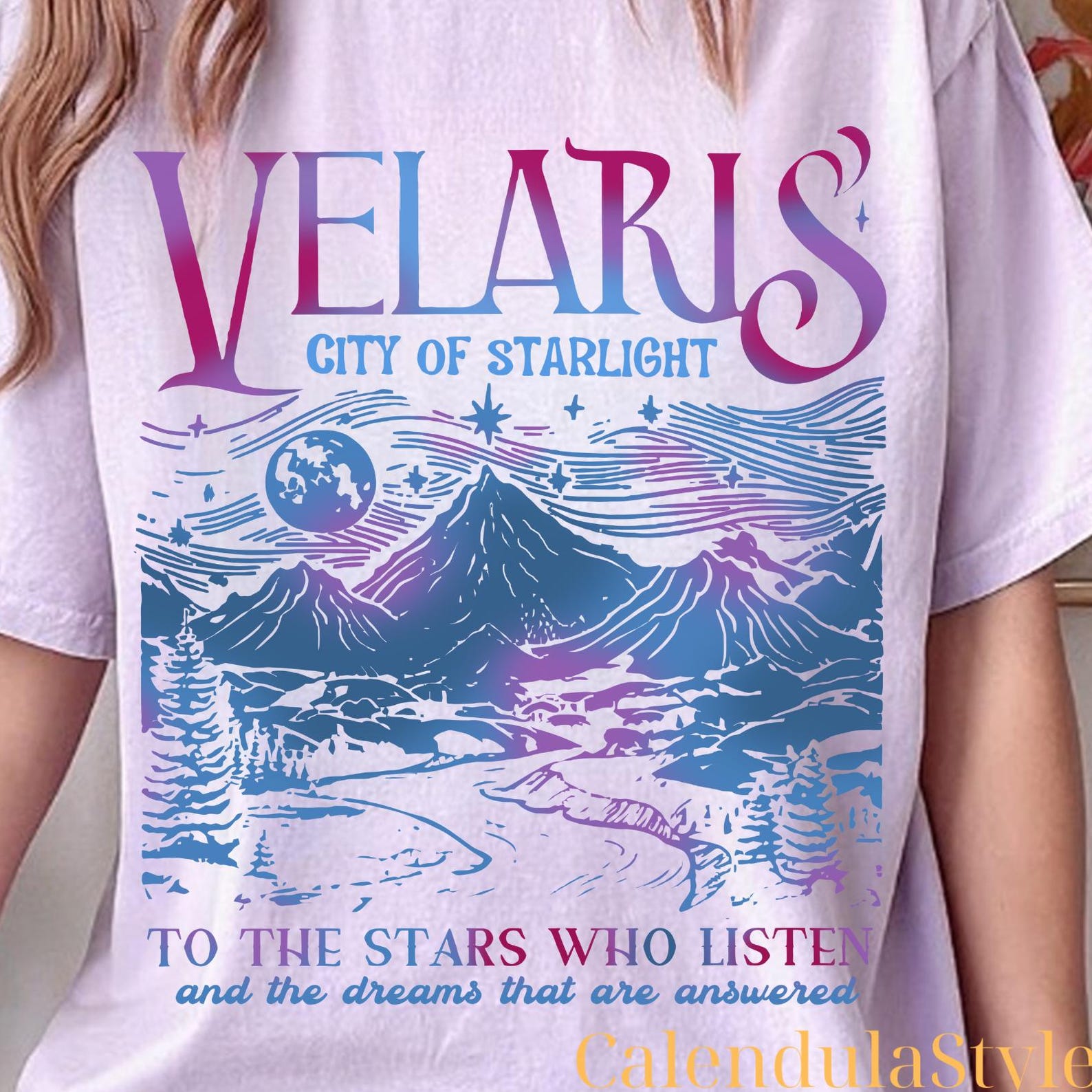 Velaris City Of Starlight, Velaris Acotar, The Night Court Shirt, Bookish Gift, Court Of Thorns And Roses, To The Stars Who Listen Shirt M