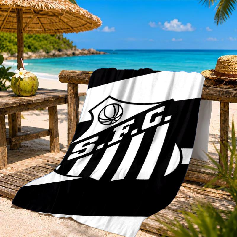 Fc Crest Design Printed Microfiber Beach Towel, Soft And Absorbent, Quick-Dry, Ideal for Summer Travel, Beach Essential, Swimming Pool