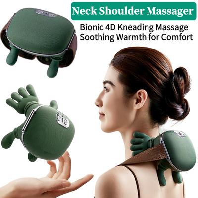 Bionischer Nacken-Schulter-Massager Beheizte Rückenmassagegeräte Elektrische Knetmuskeln Massagekissen Nacken Zubehör Geschenke Für Freunde