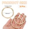 32pcs O Ring Buckles ID Thickness Zinc Alloy Opening O Ring Clasp Clips for Craft Key Ring Bag Strap Belt DIY Accessories Light Gold [uxcell] 50mm/2"