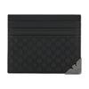 Emporio Armani Flat Multi-Card Slot Decorative Embossed Leather Card Holder Men Card Holder Black YEM320-YQ82X-80001