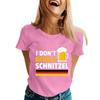 Oktoberfest Letter Print T-Shirt for Men Women, Casual Short Sleeve Tee