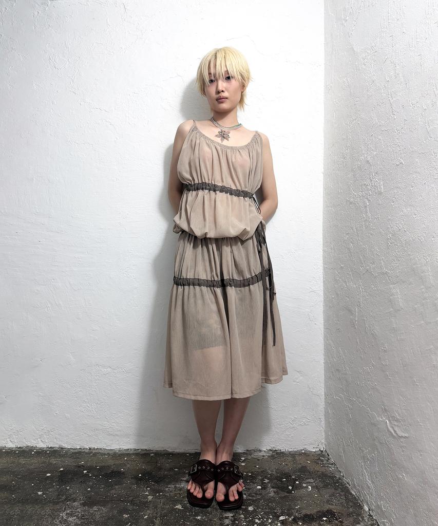 Seutillesseodi Tie Shirring Dress
