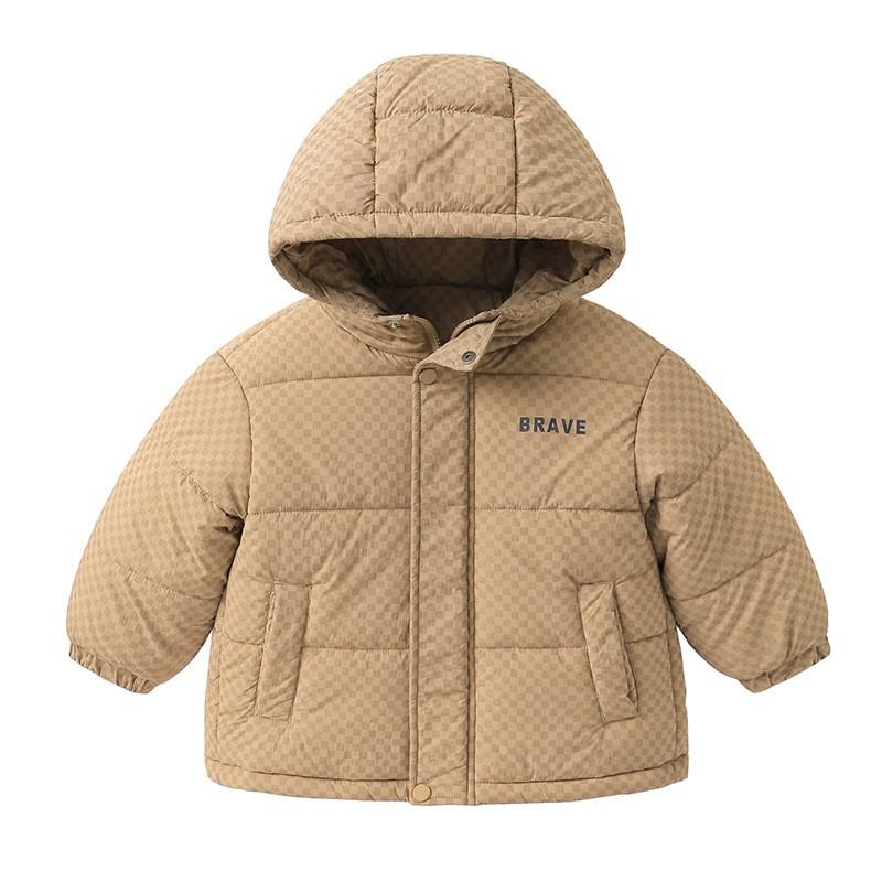 Right Europe Boys Plush Padded Winter Coat Kids Warm Hooded Cotton Jacket Toddlers