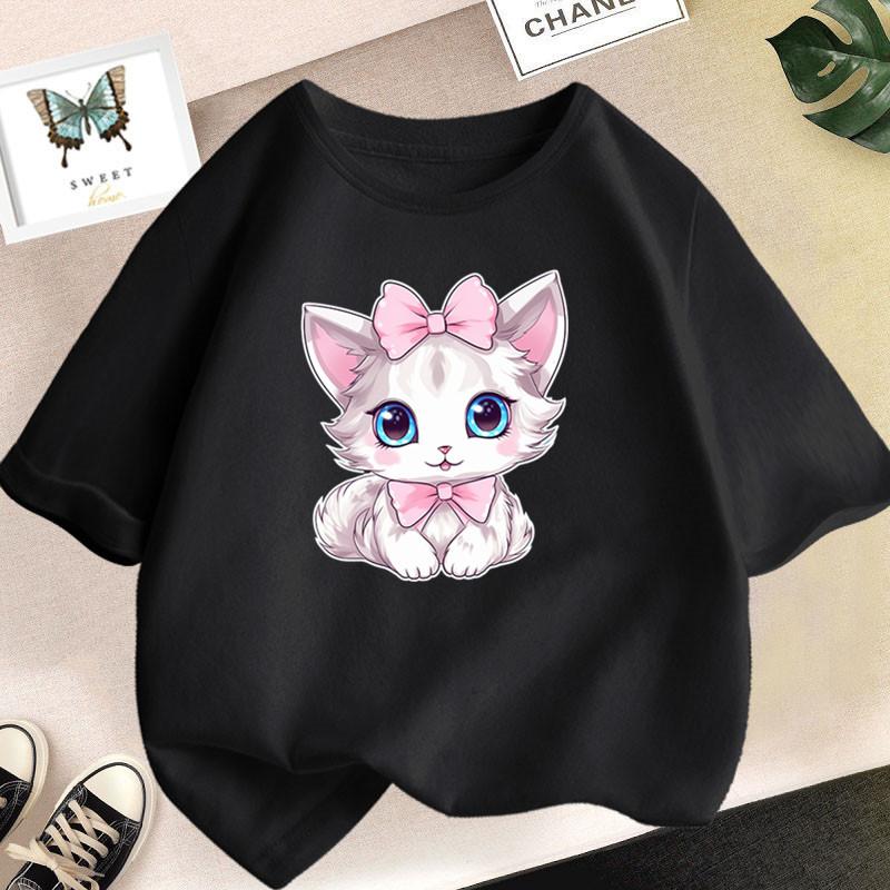 Cute Cartoon Rabbit Lollipop Print T Shirts Student Girls Kawaii Tee High Quality Cotton Summer Short Sleeve Casual Tops