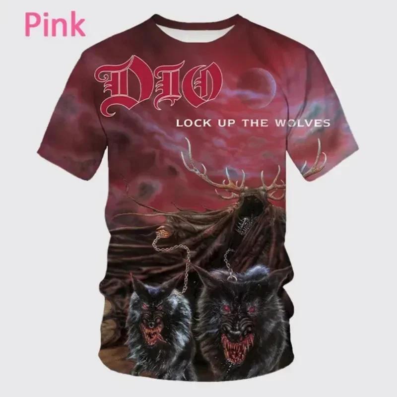 Hip Hop Street Unisex Oversized T Shirt New Metal Rock Dio Band 3D Print T-shirt Fashion Men Clothing Harajuku Short Sleeve Tops