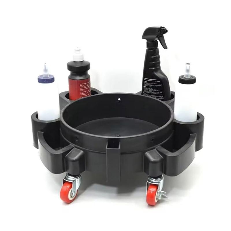 5 Gallon Professional Detailing Bucket Dollies Wash Bucket Dollies Detailing Wash Bucket 360 Degree Rotating Wheel Caste