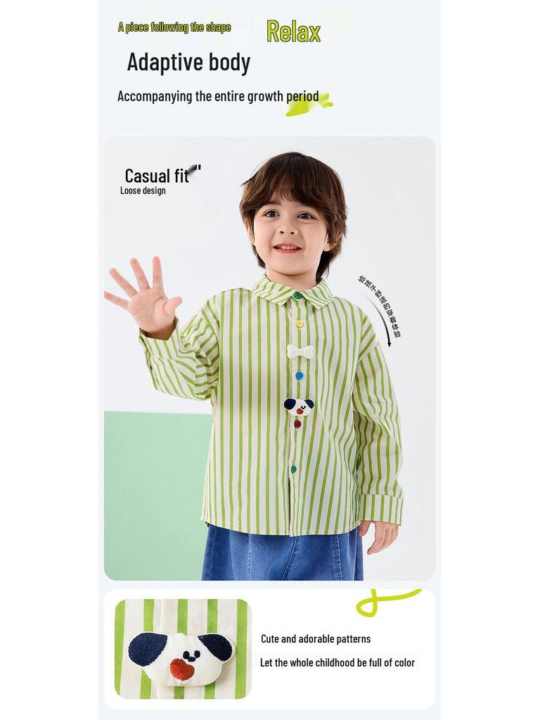 100% Cotton Dudu Family Kids' Spring Shirt - New Arrival for Boys & Babies