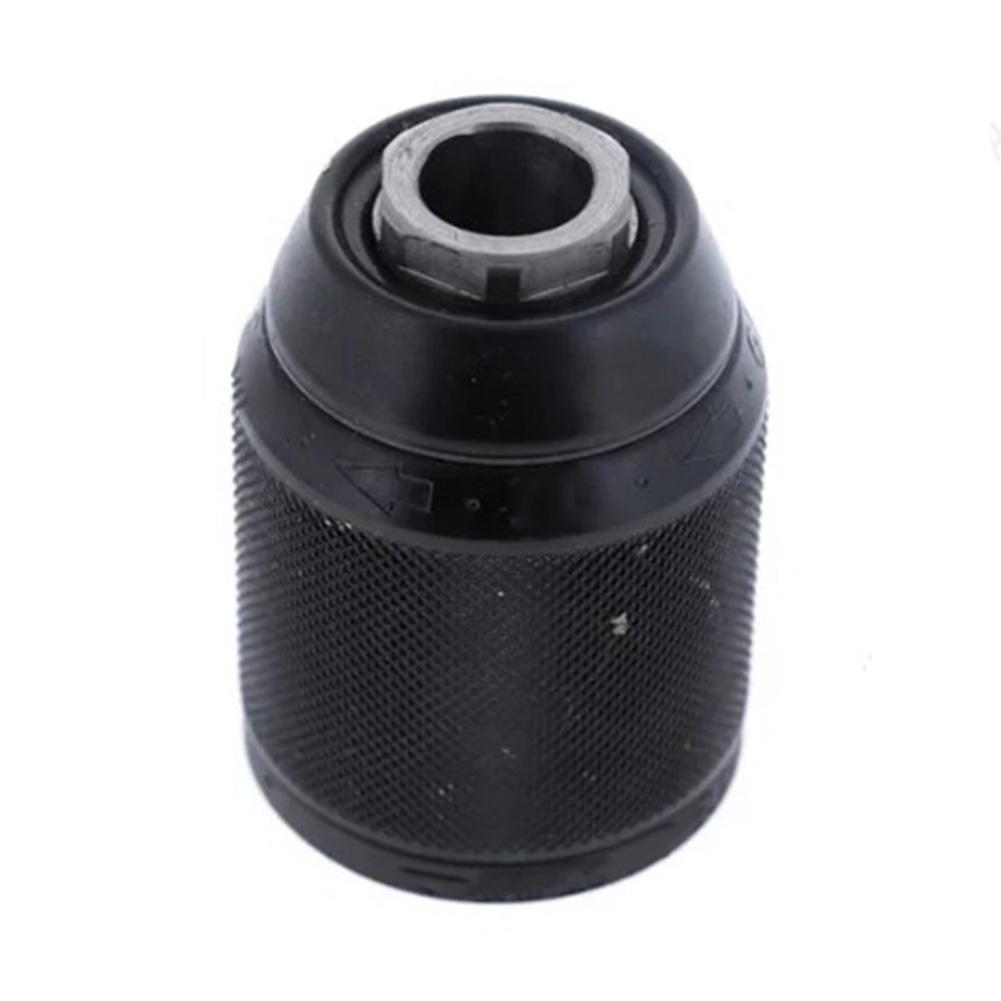 Black Keyless Drill Chuck Self Tightening Precision Self Tightening Versatile Clamping Range Enhanced Knurled Grip
