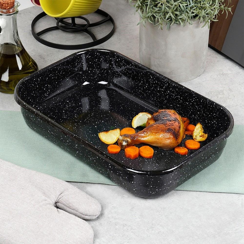 Rectangular enameled roasting pan 3.4 l, 34x22x6.5 cm
