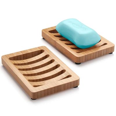 Seifenkiste aus natürlichem Bambus, Seifenhalter, Bambus-Etui, Ablage aus Holz, verhindert Mehltau, Abflussbox, Badezimmer, Waschraum-Werkzeuge