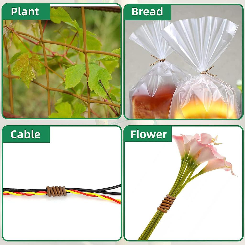 Garden Plant Twist Ties - 20m Soft Wire for Supporting Branches, Vines, and Stems
