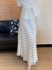 Damen Polka Dot Patchwork Satin Midi Meerjungfrauenrock - Frühjahr/Sommer 2026 Kollektion