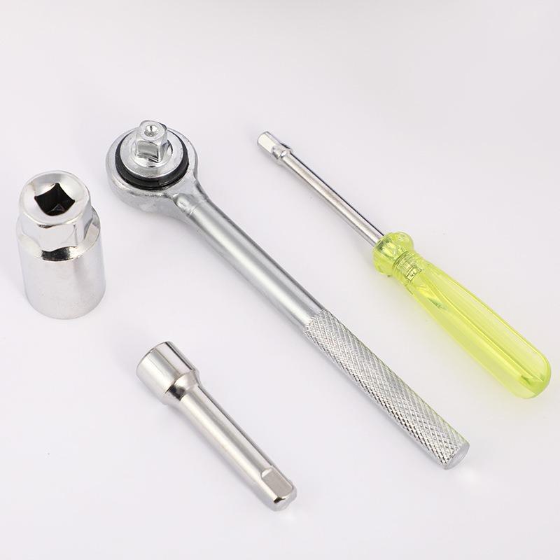 40pcs Automotive Supplies Car Tool Box Socket Wrench Manual Tool Combination Repair Tool Kit.