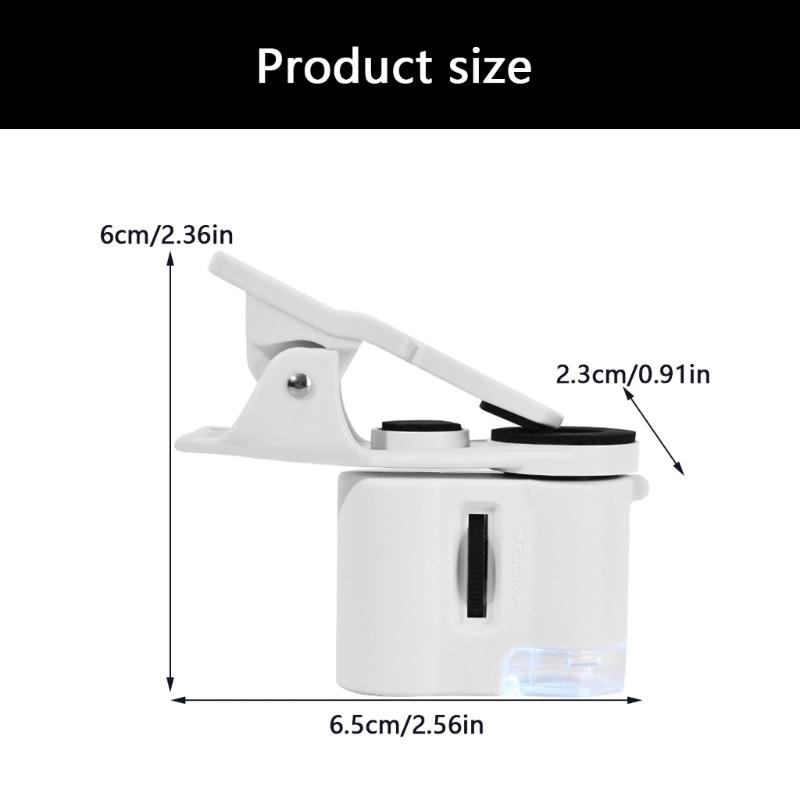 Counterfeits Detection Magnifying Glass 80X 100X Zoom Handheld Microscope For Banknotes Stamps Inspection Identification