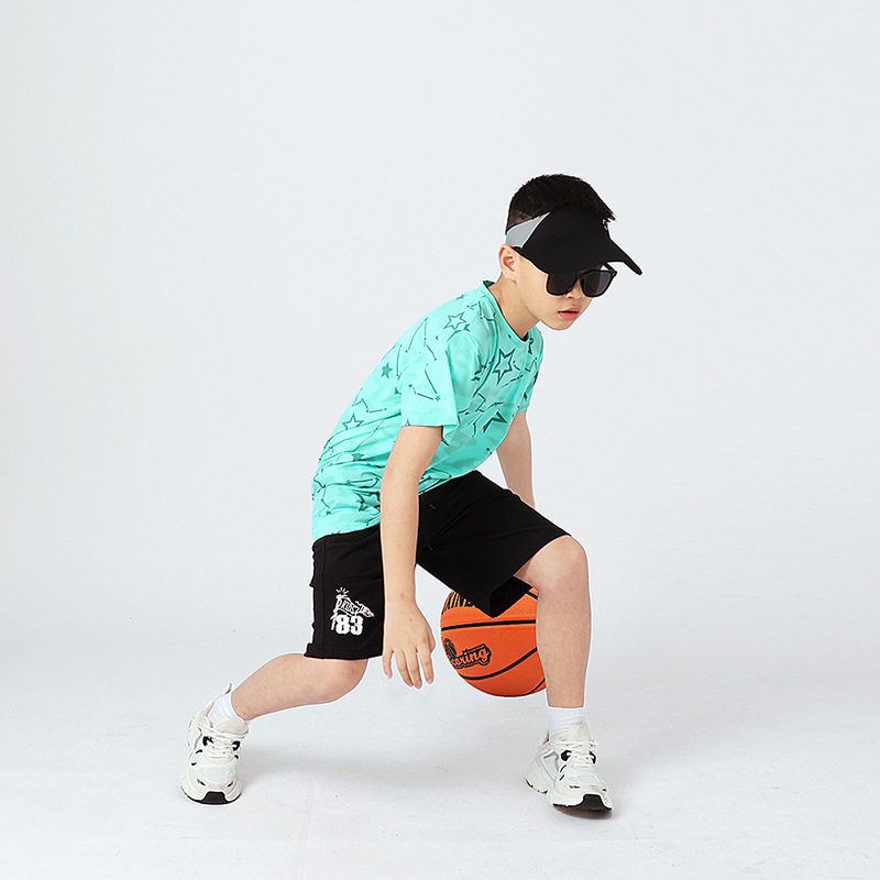 Summer Kids Sports Half Sleeve T-shirt Boys and Girls Full Printed XINGX Breathable Quick-Drying Tops Children's Mesh Short Sleeve