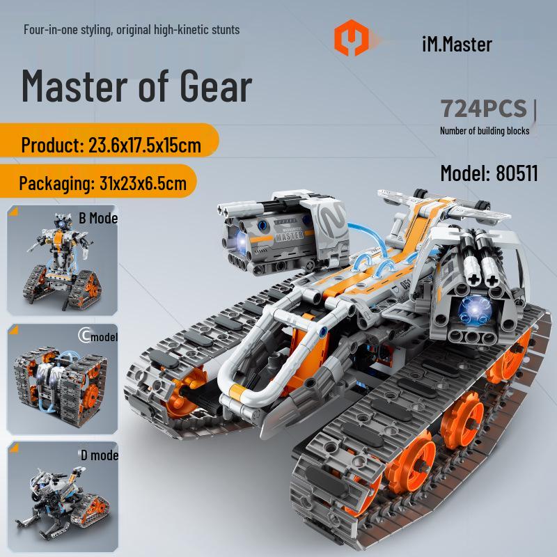 Fünf-in-Eins Programmierbarer Wall-E Roboter: Montagebausteine, Elektrische Wissenschaftliche Bildung, Fernbedienung, Kompatibel mit Lego