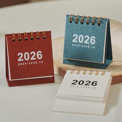 2026 Mini-Tischkalender Jan.2026-Dez.2026 12 Monatsplaner Kleiner Steh-Klappkalender mit Drahtbindung für Heim- und Bürogebrauch