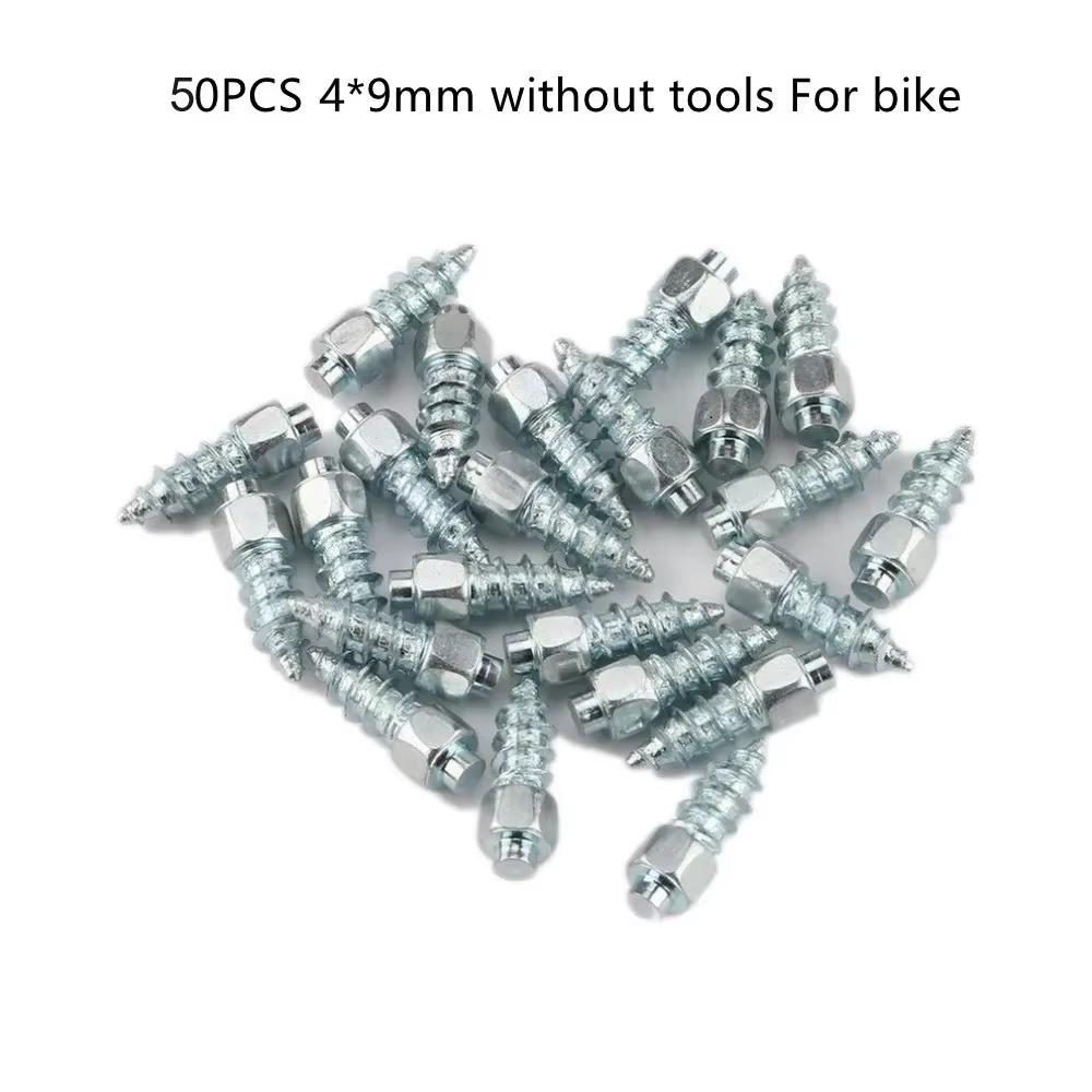 50/100pcs Universal Tire Studs Screws Nails Wheel Tyre Snow Spikes Set Anti-Slip Anti-Ice for Electric Scooter Truck Motorcycle