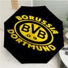 Borussia Dortmund Print Automatic Umbrella, 8 Rib Iron Frame, Plastic Handle, Suitable for Outdoor Travel &Daily , Ideal Gift