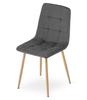 KARA chair - dark gray velvet / wood color legs x 1