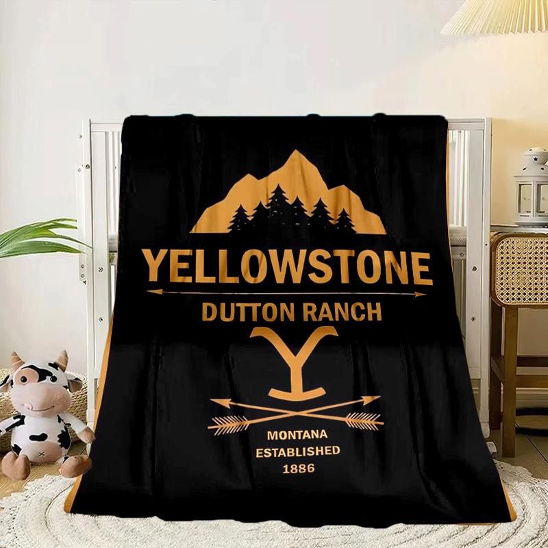 

Western Adventure Romance Blanket Flannel Blanket for bed, sofa, Camping, Hiking, Picnic Essentials, gift for family Fan gifts 75x90cm