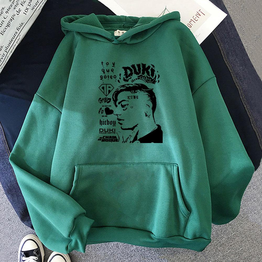 Heavy Mental Streetwear Duki From The End of The World Hoodies Rapper Hip Hop Fashion Long Sleeve Hooded Pullovers Men