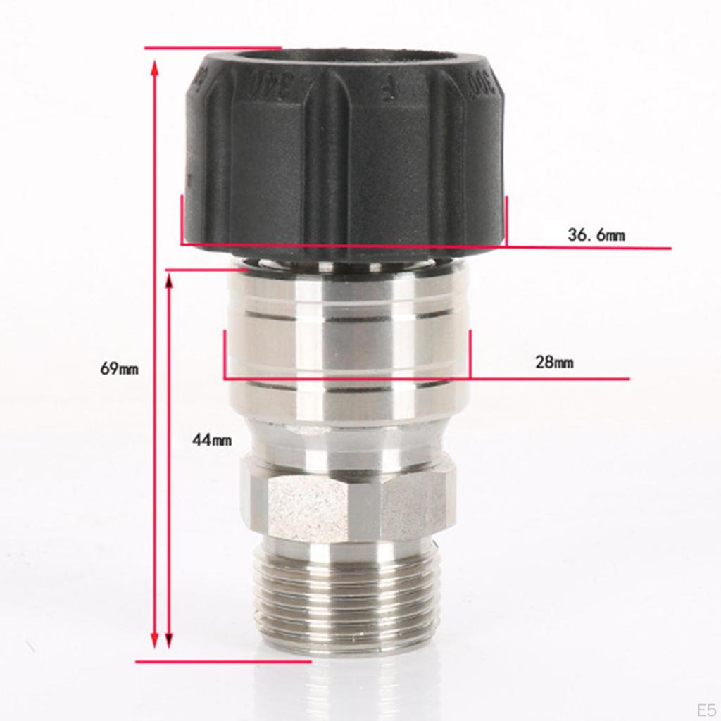 2pcs High Pressure Washer Adapter Convert M22 To 3/8-inch Cleaning Replacement Car