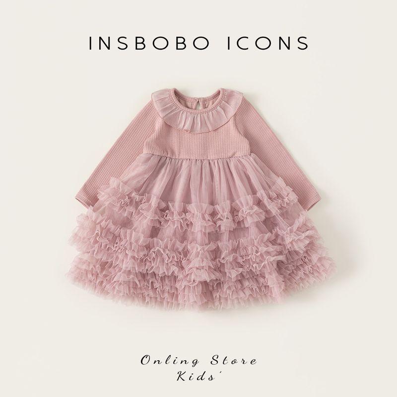 Платье для девочки 2026 Новое Тюлевое Платье Детское Розовое Платье Принцессы Платье для Годовалой Девочки Детское Платье на День Рождения Pink 80