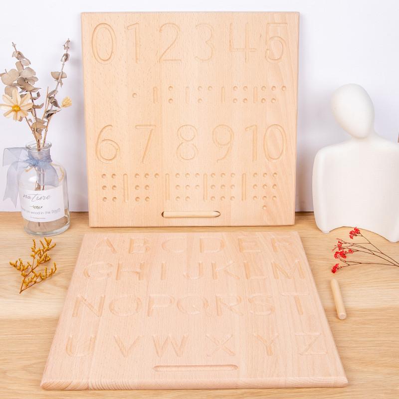 And Wooden Alphabet Number Puzzle Board For Early Childhood Practice Handwriting