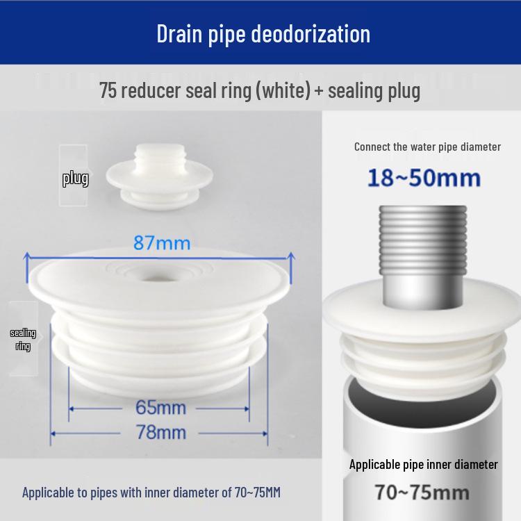 Silicone Deodorant Seal for Kitchen and Washing Machine Drain Pipes