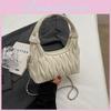 Stylish Women's Handbag 2023 New Autumn Winter Retro High-end Pleated Bag Small Niche Crossbody Bag