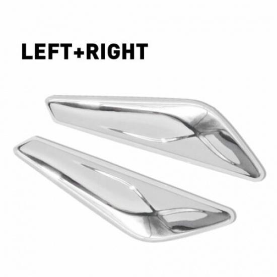 Pair For BMW X3 X4 F25 F26 Chrome Front Side Fender Finisher Trim Right & Left