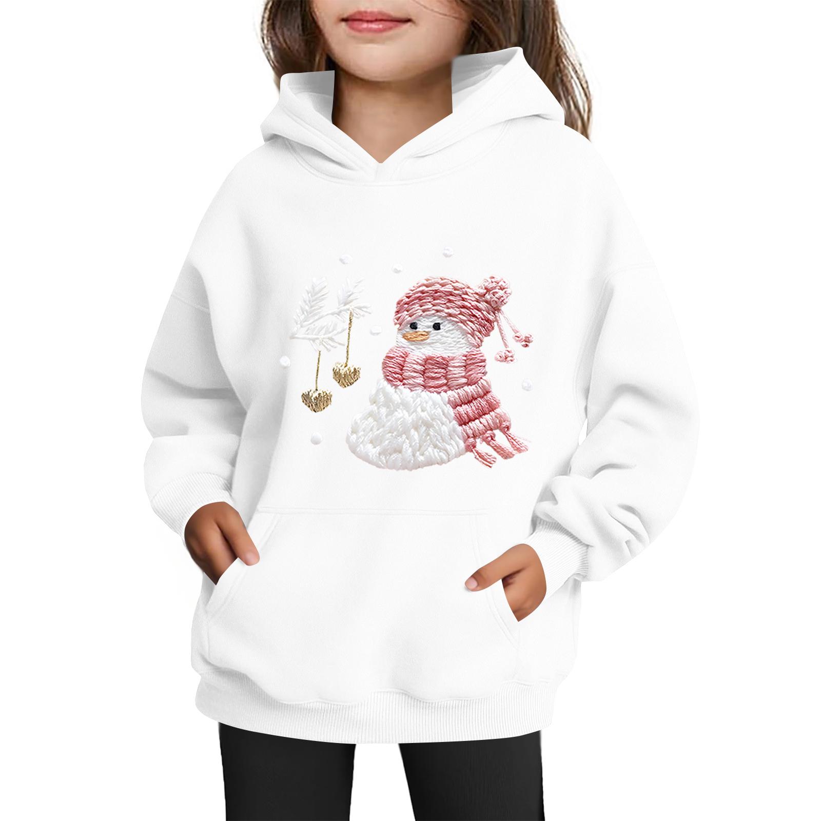 

Sweatshirts For Teen Girls Hoodies Long Sleeve Drawstring Pullover Cute Printed Oversized Hoodie Christmas 160