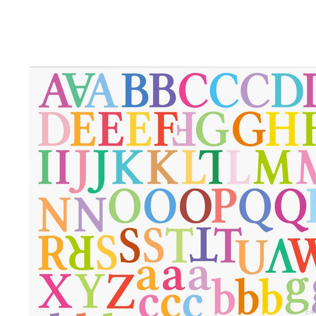 8 Pcs Letter Vinyl Stickers Glass Water Bottles Waterproof A-Z Letters Craft