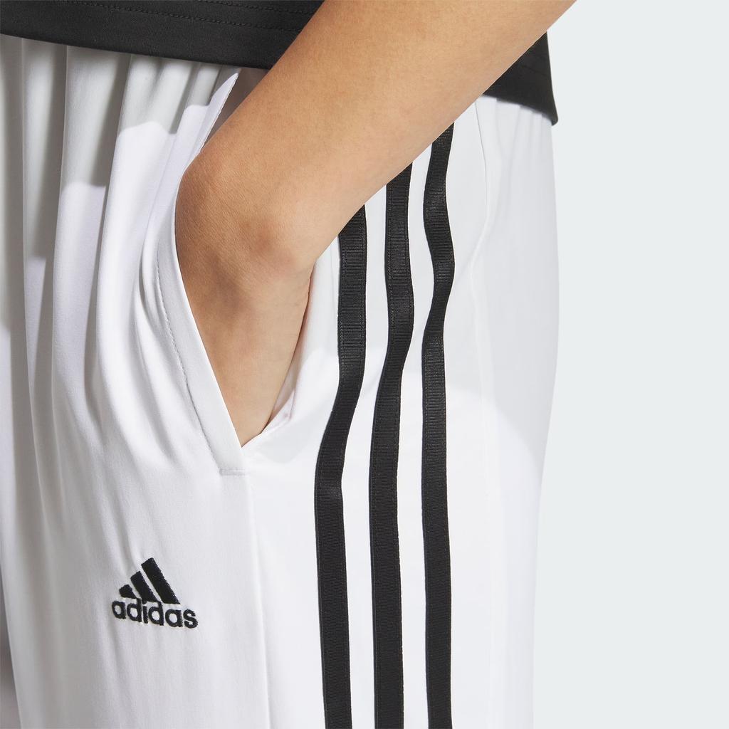 Adidas X Shuting Qiu Woven Pants With Three-Stripe Floral Embroidery Women Bottoms White IM8449