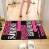 1pc Leopard Zebra Carpet, Leopard Pink White Black Special Carpet Suitable for Living Room, Bedroom, Computer Room, Dining Room, Under Table