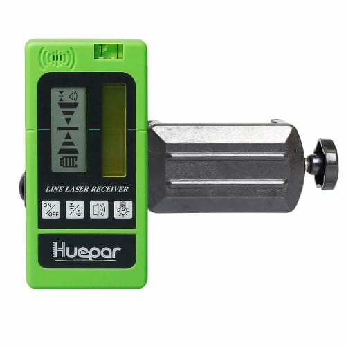 

Huepar Laser Level Receiver (LR-5RG) for Laser Levels (Compatible with Huepar Red and Green Lasers Only) with Adjustable Accuracy and Volume, Dual-Sid