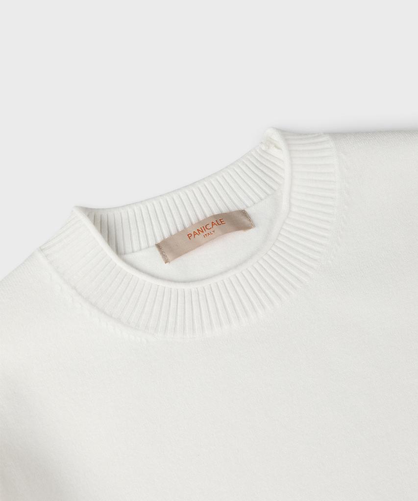PANICALE White Slim Fit Viscose Blend Knit