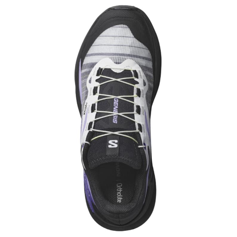 SALOMON Genesis Comfortable Durable Shock Absorbing Low Top Casual Trail Marathon Running Shoes Women Sneaker Black Purple 477673